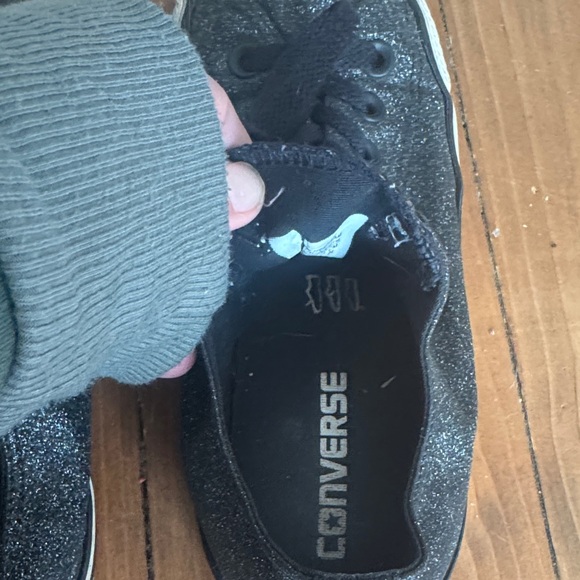 Converse Kids Glittery‎ Black Sneakers - Picture 6 of 7